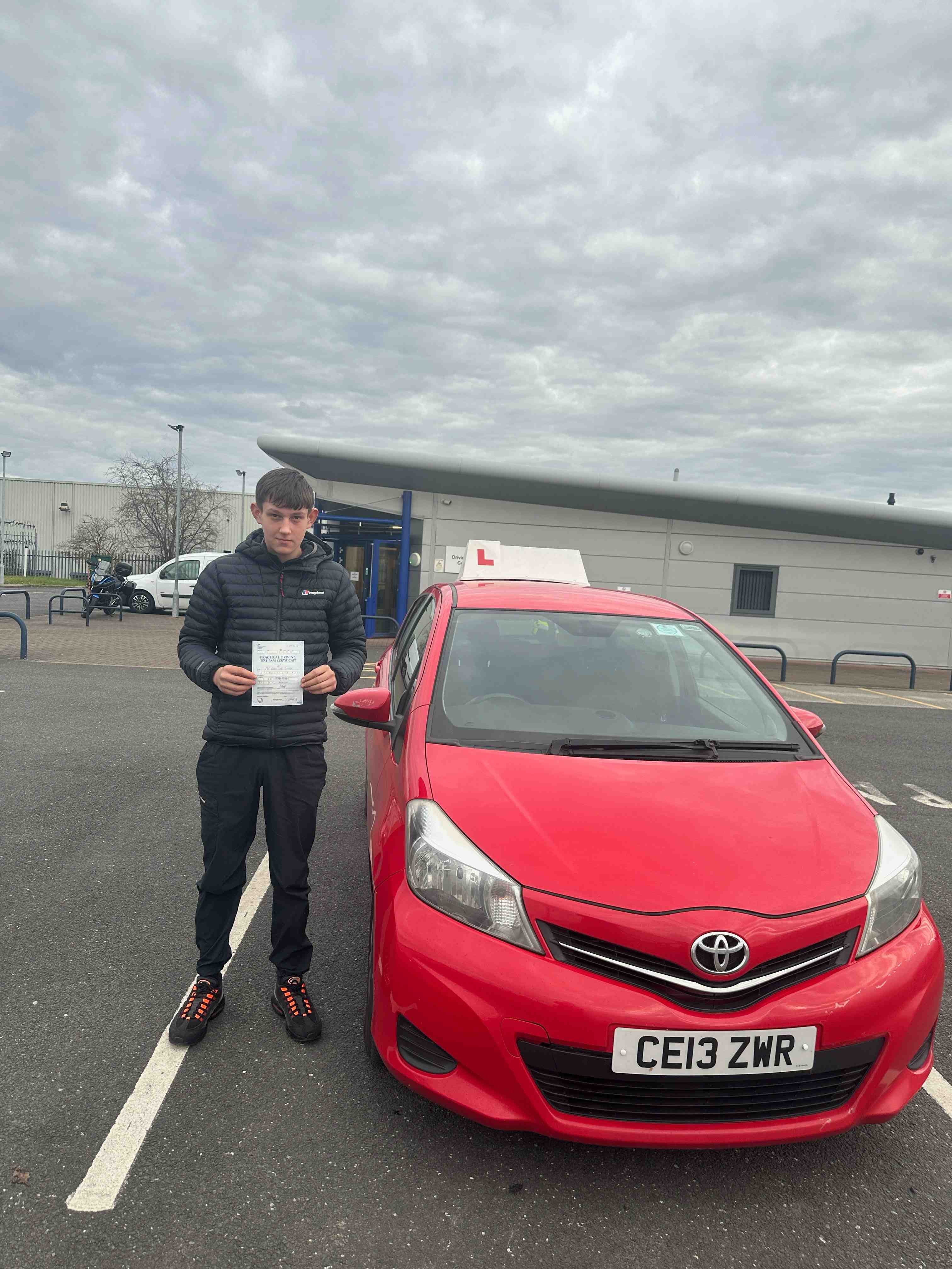 Student celebrating pass